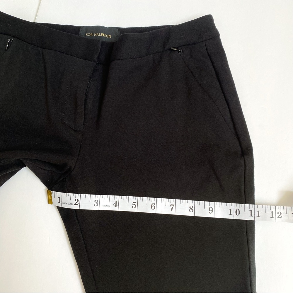 KOBI HALPERIN krista black mid rise ankle cropped dress pants zipper pockets - Picture 12 of 12